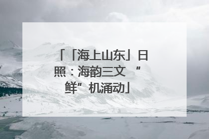 「海上山东」日照：海韵三文 “鲜”机涌动