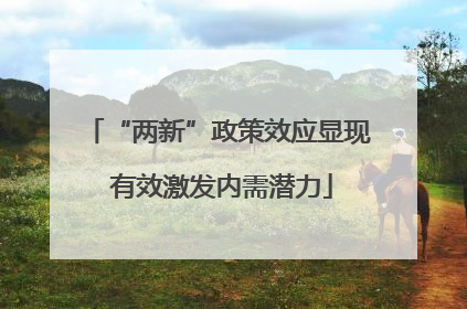 “两新”政策效应显现 有效激发内需潜力