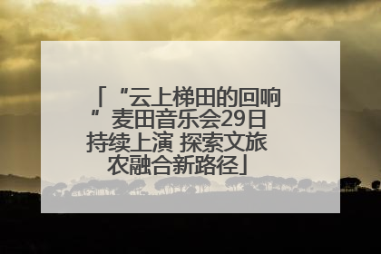 “云上梯田的回响”麦田音乐会29日持续上演 探索文旅农融合新路径