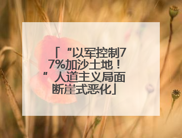 “以军控制77%加沙土地！”人道主义局面断崖式恶化