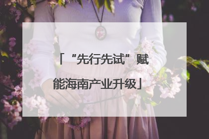 “先行先试”赋能海南产业升级
