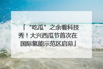 “吃瓜”之余看科技秀！大兴西瓜节首次在国际氢能示范区启幕