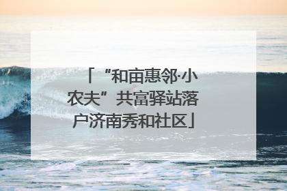 “和亩惠邻·小农夫”共富驿站落户济南秀和社区