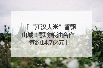 “江汉大米”香飘山城！鄂渝粮油合作签约14.7亿元