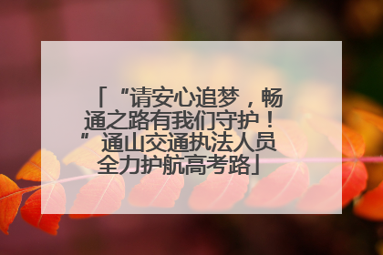 “请安心追梦，畅通之路有我们守护！”通山交通执法人员全力护航高考路