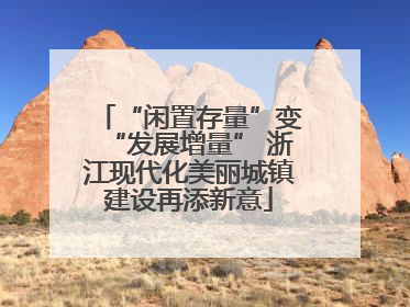 “闲置存量”变“发展增量” 浙江现代化美丽城镇建设再添新意