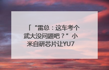 “雷总：这车考个武大没问题吧？”小米自研芯片让YU7会学习｜汽车科技