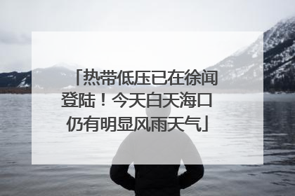 热带低压已在徐闻登陆！今天白天海口仍有明显风雨天气