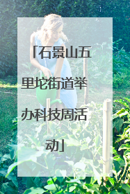 石景山五里坨街道举办科技周活动