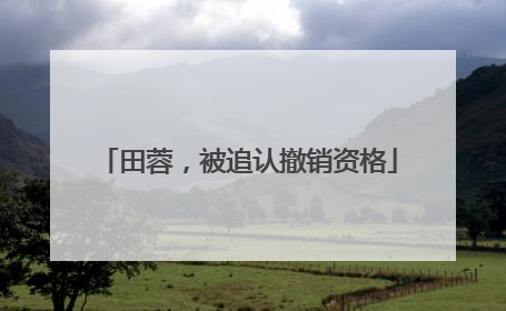 田蓉，被追认撤销资格