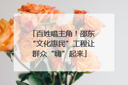 百姓唱主角！邵东“文化惠民”工程让群众“嗨”起来