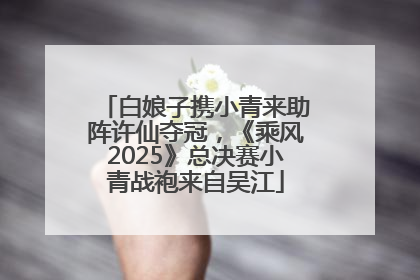 白娘子携小青来助阵许仙夺冠，《乘风2025》总决赛小青战袍来自吴江