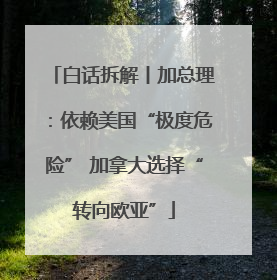 白话拆解丨加总理：依赖美国“极度危险” 加拿大选择“转向欧亚”