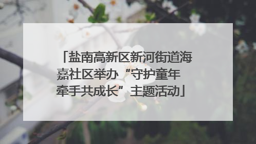 盐南高新区新河街道海嘉社区举办“守护童年 牵手共成长”主题活动