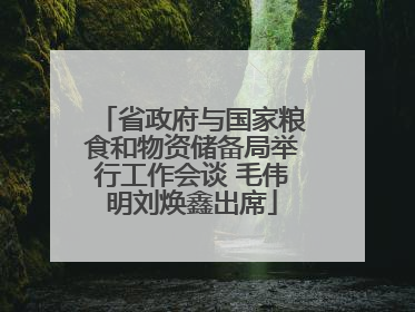 省政府与国家粮食和物资储备局举行工作会谈 毛伟明刘焕鑫出席