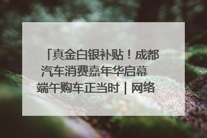 真金白银补贴！成都汽车消费嘉年华启幕 端午购车正当时｜网络中国节·端午