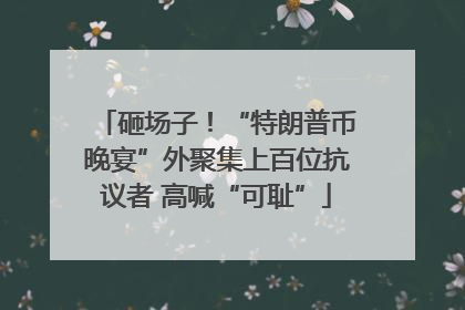 砸场子！“特朗普币晚宴”外聚集上百位抗议者 高喊“可耻”