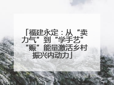 福建永定：从“卖力气”到“学手艺”“赈”能量激活乡村振兴内动力
