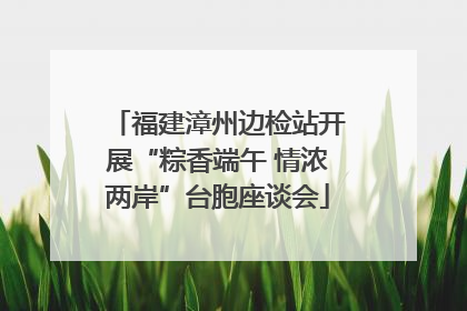福建漳州边检站开展“粽香端午 情浓两岸”台胞座谈会