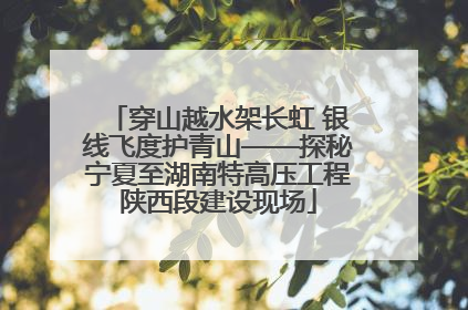 穿山越水架长虹 银线飞度护青山——探秘宁夏至湖南特高压工程陕西段建设现场