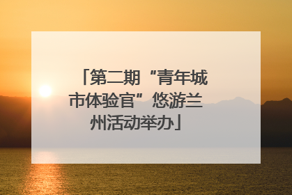 第二期“青年城市体验官”悠游兰州活动举办