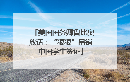 美国国务卿鲁比奥放话：“狠狠”吊销中国学生签证