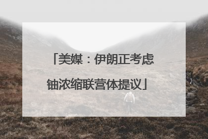 美媒：伊朗正考虑铀浓缩联营体提议