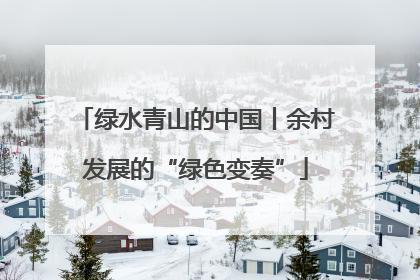 绿水青山的中国丨余村发展的“绿色变奏”