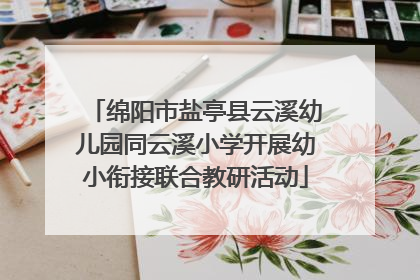 绵阳市盐亭县云溪幼儿园同云溪小学开展幼小衔接联合教研活动
