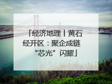 经济地理丨黄石经开区：聚企成链“芯光”闪耀