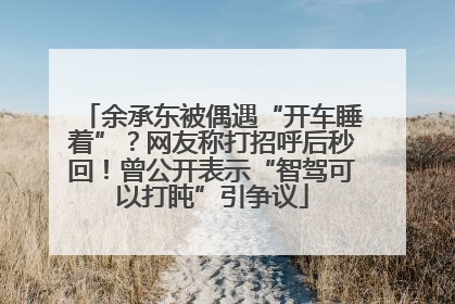 余承东被偶遇“开车睡着”？网友称打招呼后秒回！曾公开表示“智驾可以打盹”引争议