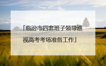 临汾市四套班子领导巡视高考考场准备工作