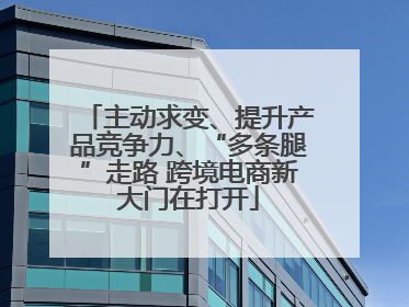 主动求变、提升产品竞争力、“多条腿”走路 跨境电商新大门在打开