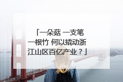 一朵菇 一支笔 一根竹 何以撬动浙江山区百亿产业？