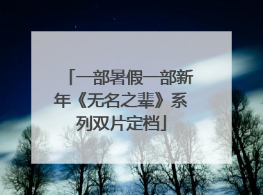 一部暑假一部新年《无名之辈》系列双片定档