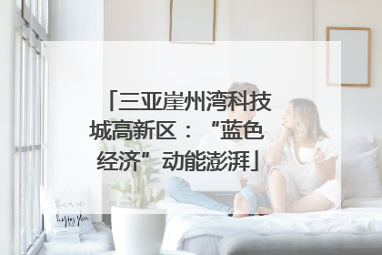 三亚崖州湾科技城高新区：“蓝色经济”动能澎湃