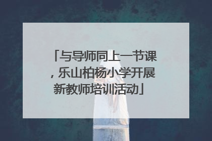 与导师同上一节课，乐山柏杨小学开展新教师培训活动