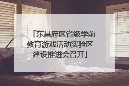 东昌府区省级学前教育游戏活动实验区建设推进会召开
