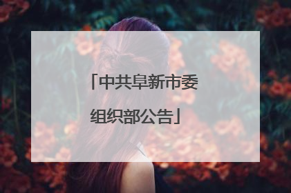 中共阜新市委组织部公告