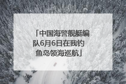 中国海警舰艇编队6月6日在我钓鱼岛领海巡航