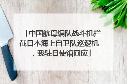 中国航母编队战斗机拦截日本海上自卫队巡逻机，我驻日使馆回应