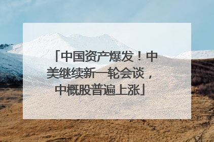 中国资产爆发！中美继续新一轮会谈，中概股普遍上涨