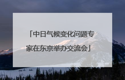 中日气候变化问题专家在东京举办交流会