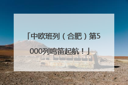 中欧班列（合肥）第5000列鸣笛起航！