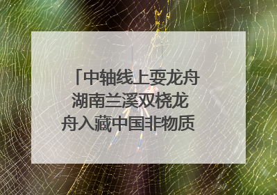 中轴线上耍龙舟 湖南兰溪双桡龙舟入藏中国非物质文化遗产馆
