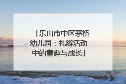 乐山市中区茅桥幼儿园：扎辫活动中的童趣与成长