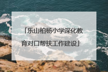 乐山柏杨小学深化教育对口帮扶工作建设