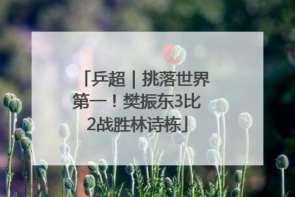 乒超｜挑落世界第一！樊振东3比2战胜林诗栋