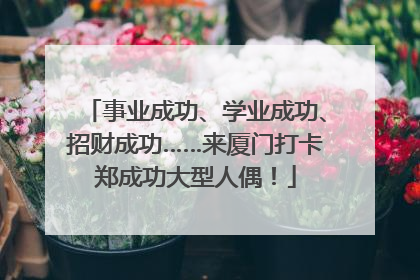事业成功、学业成功、招财成功……来厦门打卡郑成功大型人偶！