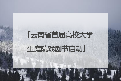 云南省首届高校大学生庭院戏剧节启动